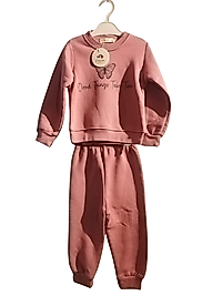 Kışlık Üç İP Şardonlu Kız Çocuk Eşofman Takımı