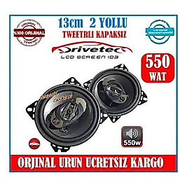 DRİVETEC DC-1397 550W 13CM HOPARLÖR YÜKSEK SES KALİTESİ AMFİ BAĞLANABİLİR