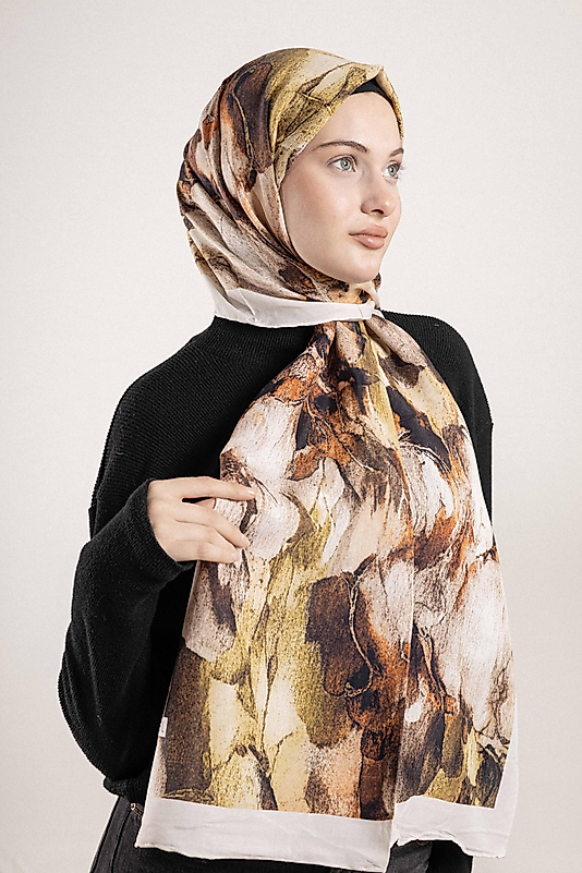 FLOOR İPEK ŞAL EL DİKİŞİ DESEN-2