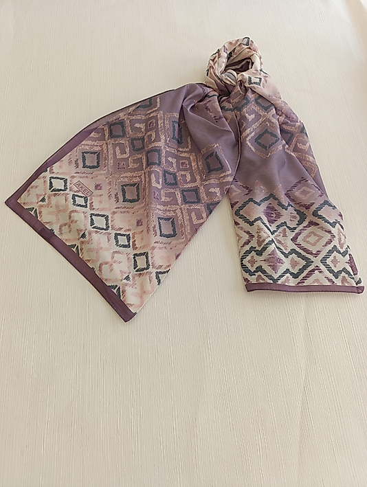 DESENLİ POLYESTER ŞAL kare desen Ebat 75 x185