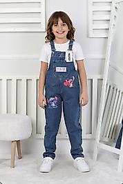 BASKILI KOT SALOPET %100 PAMUK LACİVERT