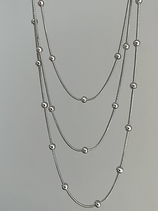 Çelik 3’lü Birleşik Silver Dorika Kolye