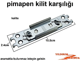 PİMAPEN KİLİT KARŞILIĞI KISA BOY WC KİLİDİ METAL KARŞILIK