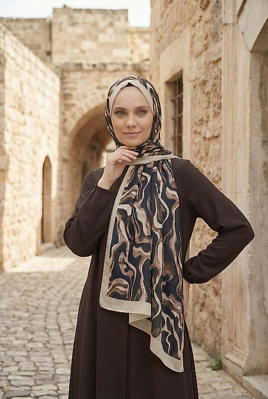 Spring kamuflaj desen şal