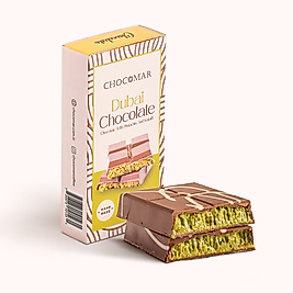 CHOCOMAR Dubai Çikolatası Gerçek Belçika Çikolatasından | Premium Kalite 190 GRAM