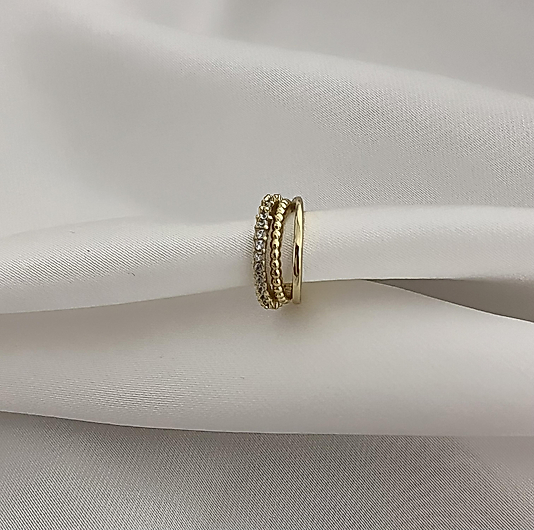 Gold Taşlı Mini Ear Cuff