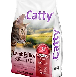 Catty Kuzu Etli Pirinçli Yetişkin Kedi Maması 1.5 Kg