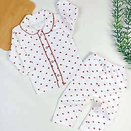 Kalp Desen Pijama Takımı / 3-6 Ay Tek Beden