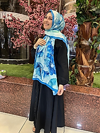 İpekseli Çiçek Desen Şal