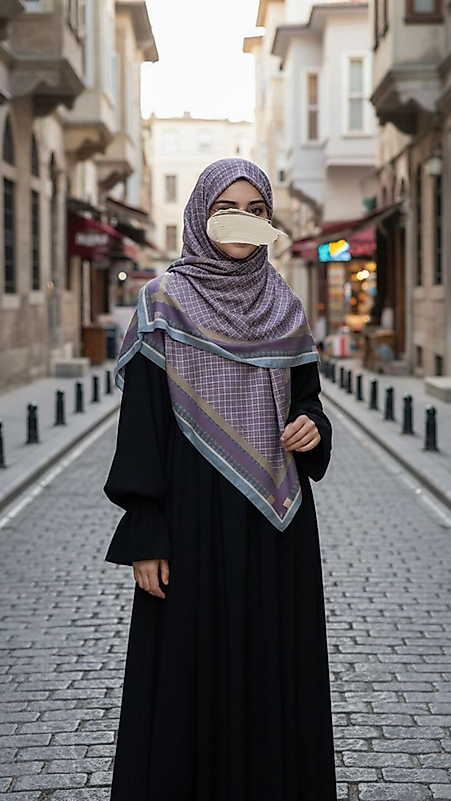 Monogram Desen Büyük Boy Soft Eşarp