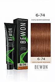 BEWON SAÇ BOYASI 100 ML (6-74 KOYU BAKIR KESTANE)
