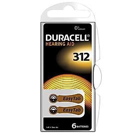 DURACELL 312 NO KULAKLIK PİLİ (6'LI PAKET)