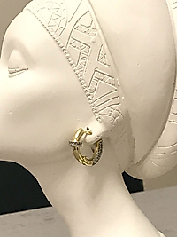 Gold Taş Detay Halka  Küpe