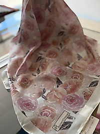 BAŞÖRTÜ DÜKKANI SOFT EŞARP ROSE DESEN İNCİ PEMBE