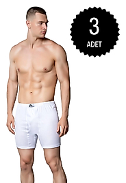 Gümüş 3007 Erkek Penye Arjantin (Paçalı) Külot Beyaz 3 lü Paket