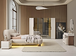 ASPERA CEVİZ YATAK ODASI