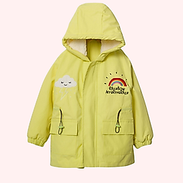 Kız Çocuk 2-5 Yaş Sarı Yağmurluk