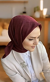Bambu Kraş Eşarp Bordo