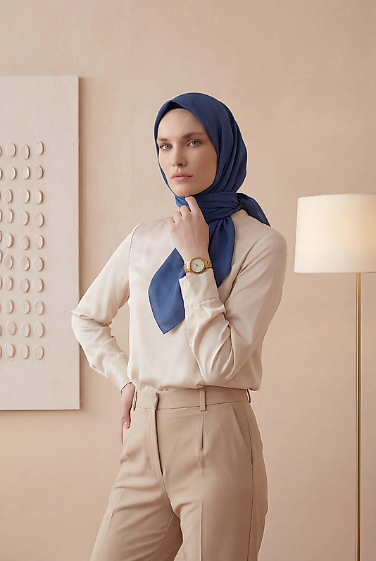 Düz Kristal Kumaş Eşarp - Kaymaz, Şık, Tok Duran | Günlük & Abiye Uyumlu