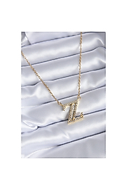 316L Çelik Gold Renk Z Harf Model Zirkon Taşlı Kadın Kolye - BJ-BKO7707
