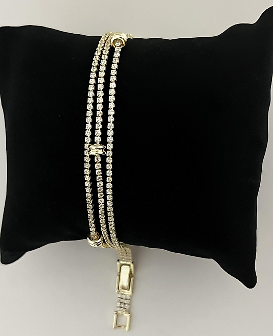 Altın Kaplama 3’lü Suyolu Bileklik (ÇELİK DEĞİLDİR)