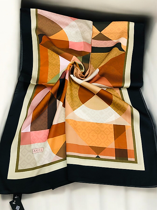 Desenli Alfa Silk Şal Pastel Desen