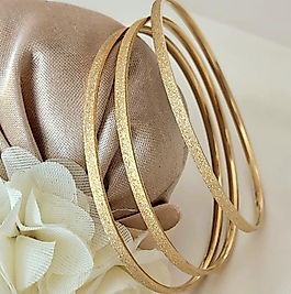 23cm 3lü Ring Simli Çelik Ajda Bilezik