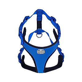 Doggie Havalı Dokuma Köpek Göğüs Tasması Mavi 2,5 x 65 - 75 cm