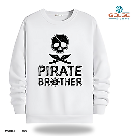 Korsan Modeli Bisiklet Yaka Erkek kadın Slimfit Sweatshirt