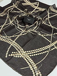 İNCİ DESEN SOFT EŞARP SİYAH 02