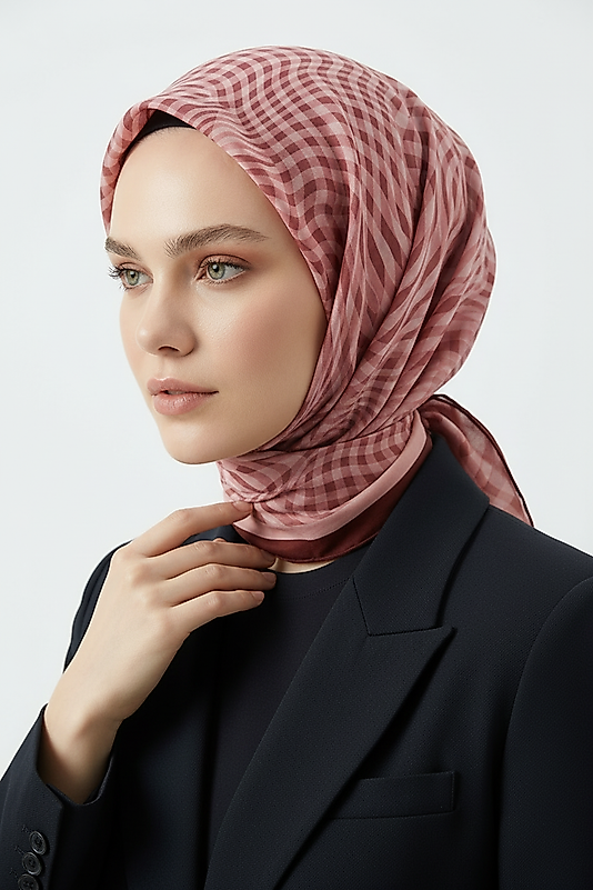 Spring Eşarp Çizgili Oval Çizgili Desen