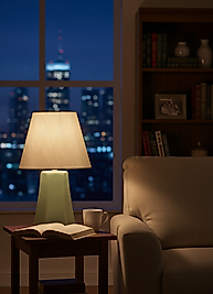 Dekoratif Seramik Altıgen Abajur Cam Göbeği Renkli AB016