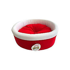 Petpretty Spesiyal Simit Polar Kedi ve Köpek Yatağı Kırmızı (50 x 50 x 17 cm)