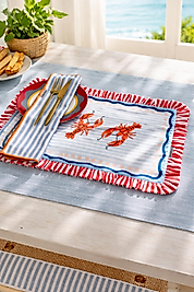 Istakoz Desenli Amerikan Servis