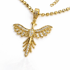 Gold Ezme Zincir Ankakuşu Kolye 30cm