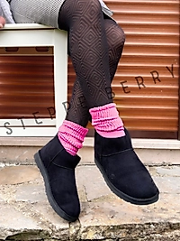 Yeni Sezon Kadın Tatlı Pembe Ince Slouchy Tozluk Çorap