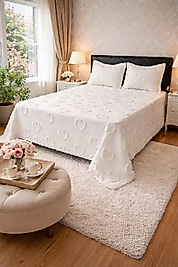 KALP ÇİFT KİŞİLİK PİKE TAKIMI 3 PARÇALI