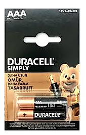 Duracell İNCE   Pil Aa 2'li Paket 20ADET