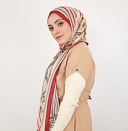 Hermes Kemer Desen Şal - Bordo