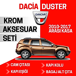 Dacia Duster Avantajlı Krom Set 2010-2017 Arası -4Ürün- Paslanmaz Çelik