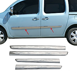 Renault Kangoo Krom Kapı Çıtası (4prç) 2008 ve Üzeri -Dar- P.Çelik