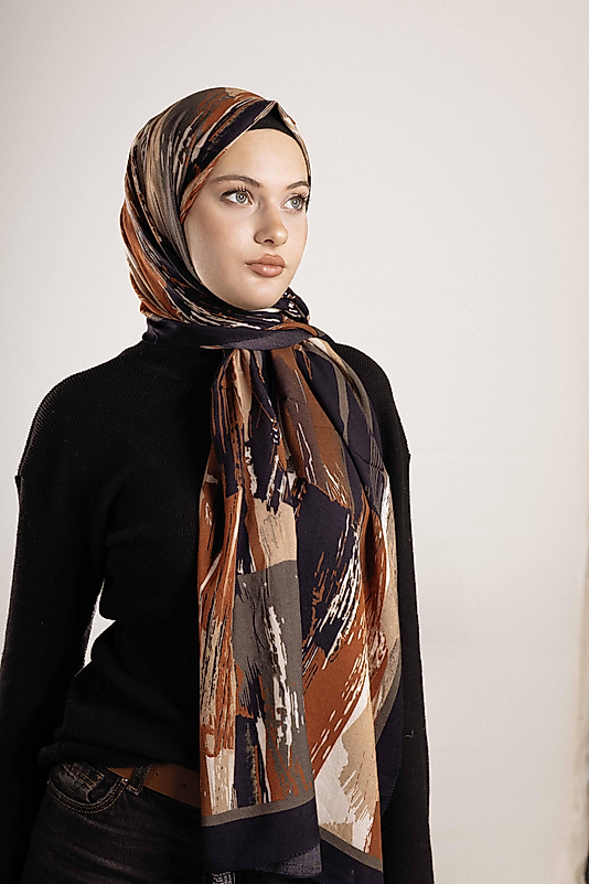 FLOOR İPEK ŞAL İTALYAN DİKİŞİ DESEN-4