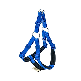 Doggie Konforlu Dokumadan El Yapımı Ronin Model Köpek Göğüs Tasması Mavi 1 x 30 - 35 cm