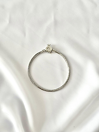 Taşlı Taç Pandora Bileklik Silver