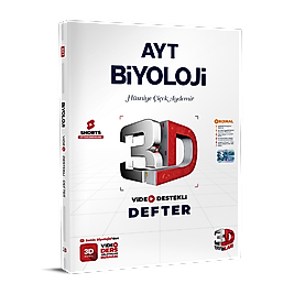 AYT 3D Biyoloji Video Destekli Defter