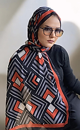 Marlow Digital Baskı Desenli Pamuk Şal Kırmızı
