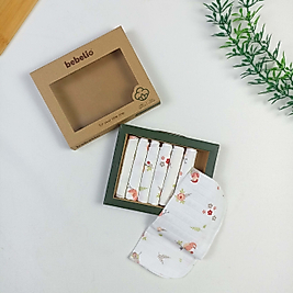 Flower Organic Müslin Bebek Mendili / 7'li Set / 24 x 24 cm