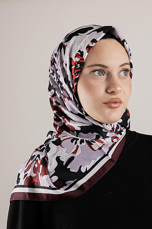 DESENLİ FRANSIZ İPEĞİ EŞARP DESEN-4