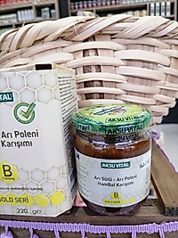 Arı sütü - Arı poleni Ham bal karışımı 220g