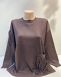 PÜSKÜL CEP DETAY TRİKO KAZAK